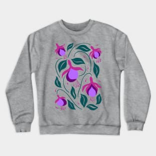 Fuchsia Flowers Crewneck Sweatshirt